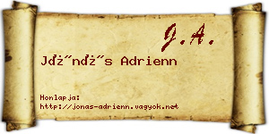 Jónás Adrienn névjegykártya